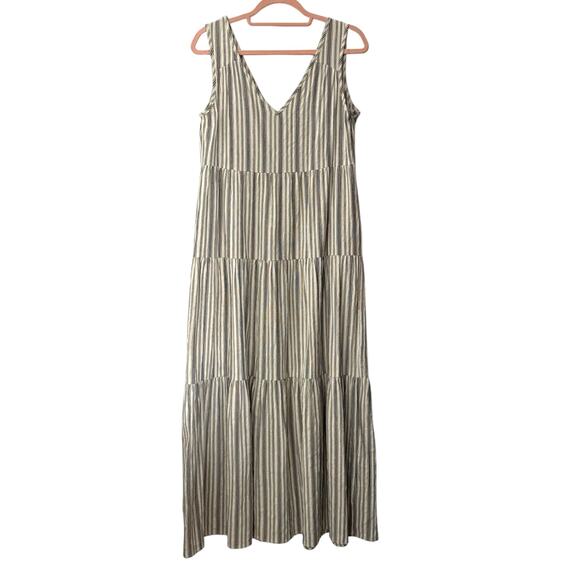 Cozy Co. Striped Maxi Dress Sz Small Sleeveless Cotton Blend Pockets Beachy Boho - Picture 14 of 14